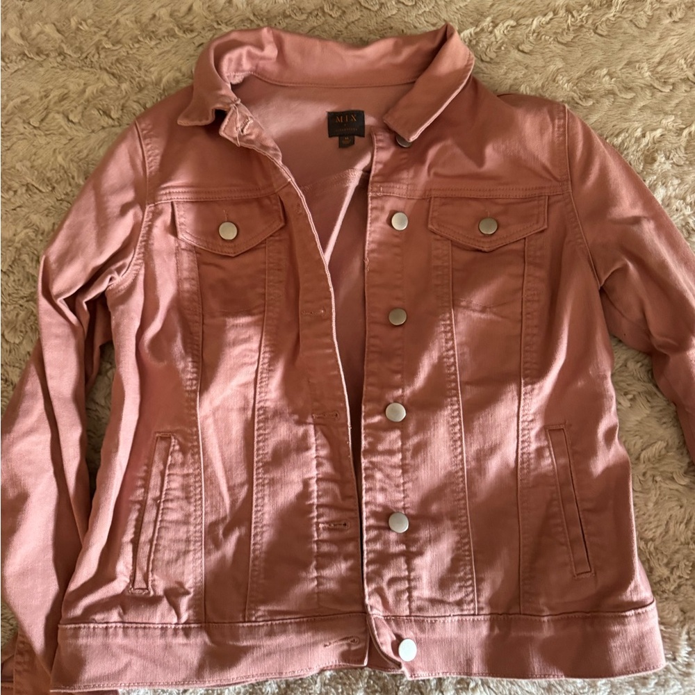 Mi Blush Pink Jean Jacket for Women